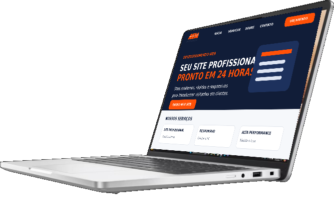 Notebook com exemplo de site profissional AEM Express